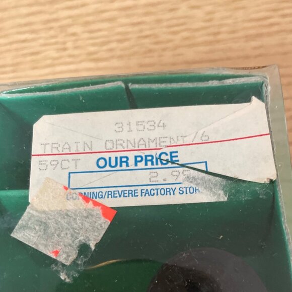 Vintage Corning Revere Wooden Tractor Train Christmas Ornaments 3" Set Of 4 - Picture 3 of 8